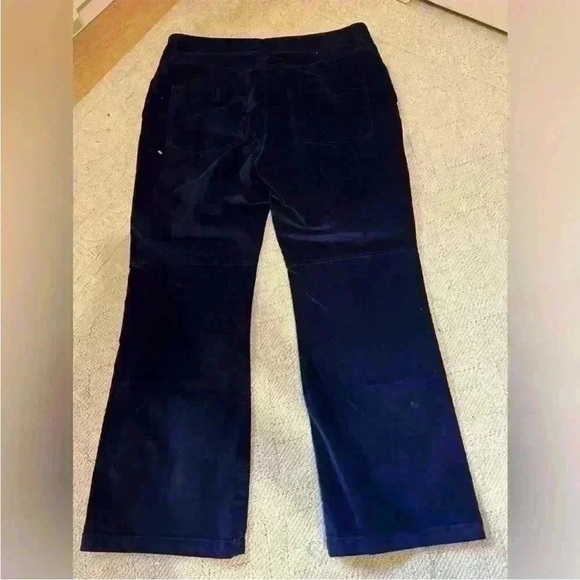 Velvet Flare Boot Cut Pant NEW Velour Velveteen Sapphire  Peruvian Connection - Picture 3 of 9